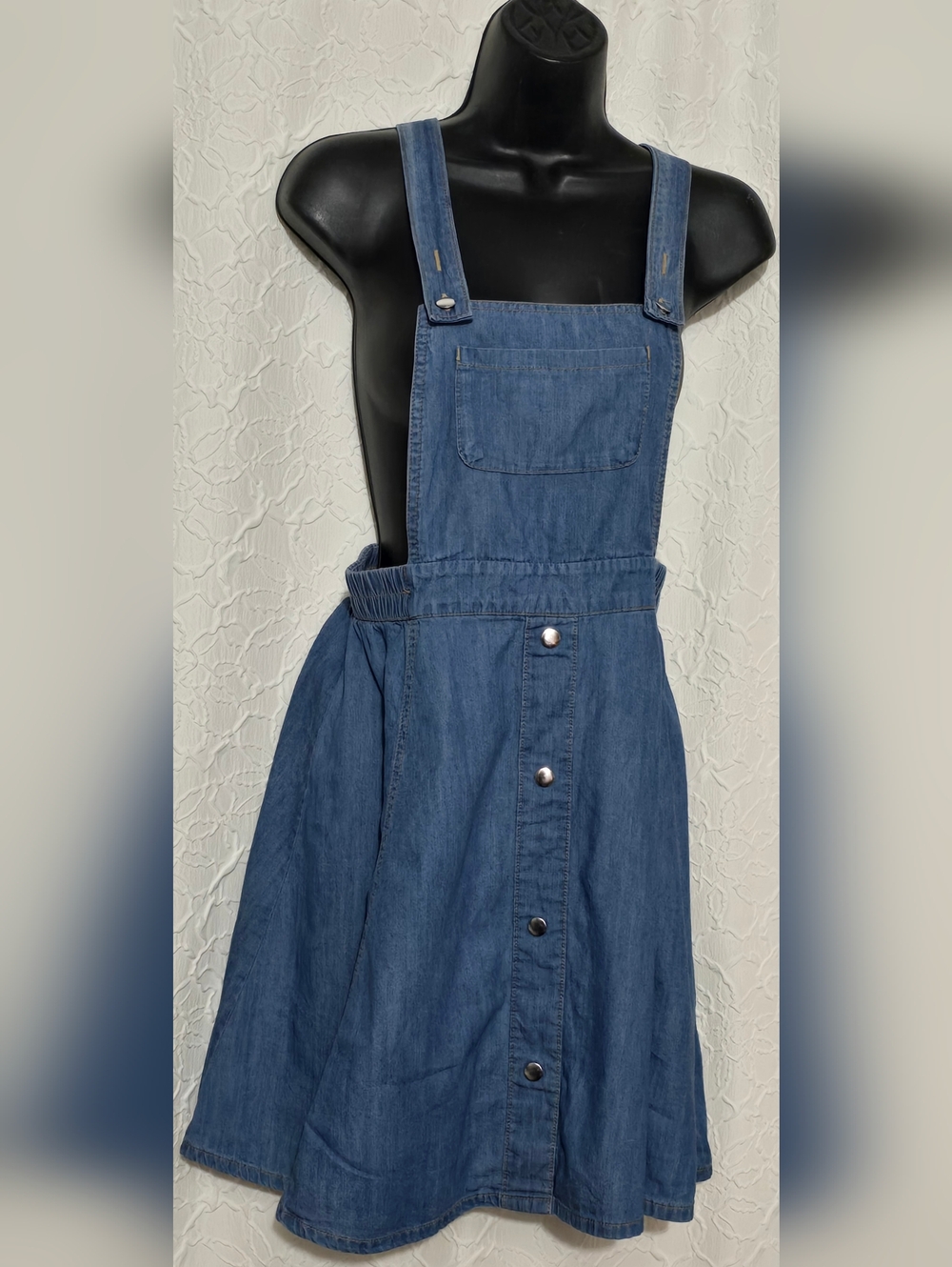 wonder nation Blue Denim Overall Dress